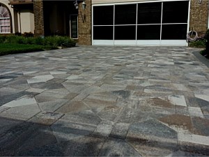 Natural Stone Paver Driveway, Port Richey, FL